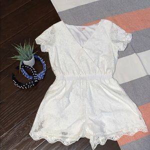 White lace romper